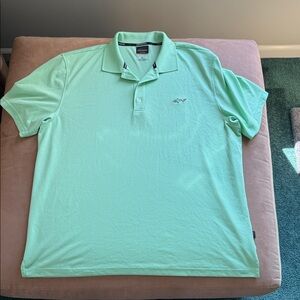 Greg Norman Men's Light Green Polo Shirt. Size: XL